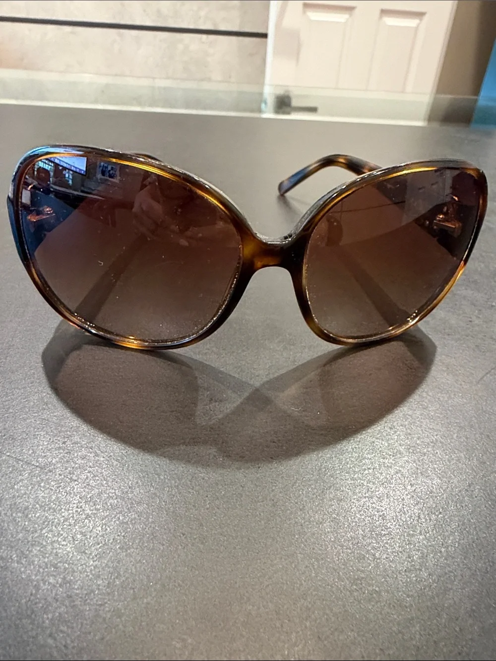 Tory Burch Tortoiseshell Sunglasses with Brown Lenses